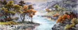 【已售】小八尺朝鲜国画大海《山里的秋天》