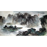 【已售】杨春三尺山水作品《春韵》