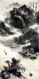 名家杨春四尺精品山水《清江烟云》