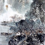 【已售】杨春三尺精品山水《漓江帆影图》