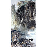 杨春三尺精品山水《山高水长流》