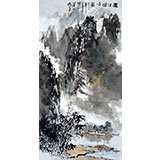 杨春三尺精品山水《漓江烟雨图》
