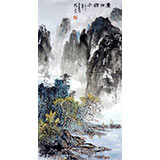 杨春三尺精品山水《清江烟雨图》