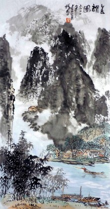 【已售】杨春三尺精品山水《春韵》