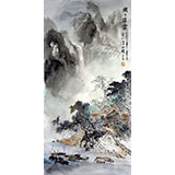 【已售】杨春三尺精品山水《漓江雾霭图》