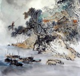 【已售】杨春三尺精品山水《漓江雾霭图》