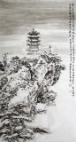QA庾超然黄鹤楼作品系列之《黄鹤楼冬景图》