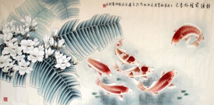 【已售】董书林四尺国画六顺图《锦绣前程好春光》