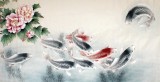 【已售】河南美协董书林四尺国画《富贵有余图》