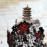 【已售】庾超然黄鹤楼作品系列之《故人西辞黄鹤楼》