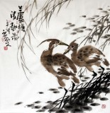 【已售】西蜀山人四尺斗方《芦塘清趣图》