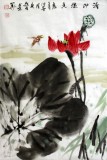 【已售】庾超然四尺三开作品《清池溢香》