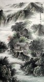 【已售】六尺山水画《山里人家》