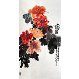 著名画家李明成精品三尺《富贵图》