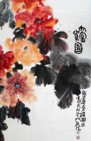 著名画家李明成精品三尺《富贵图》