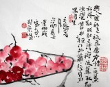【已售】李明成三尺斗方果蔬樱桃画