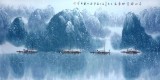 【已售】张泉踪四尺风水画《千山瑞雪》