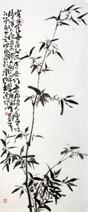 【已售】李明成画集原稿四尺《墨竹图》