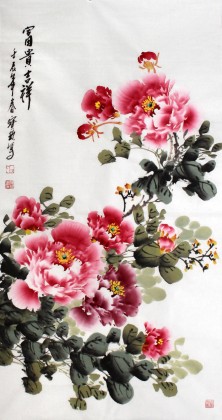 【已售】王宝钦精品牡丹画《富贵吉祥》（询价）