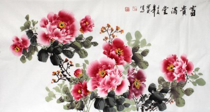 王宝钦三尺牡丹图《富贵满堂》（询价）