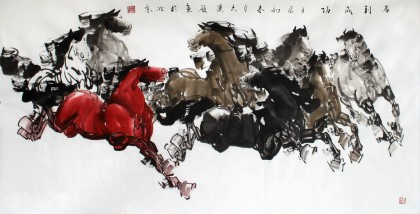 黄江四尺八骏图《马到成功》