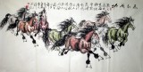 【已售】四尺八骏图《马到成功》