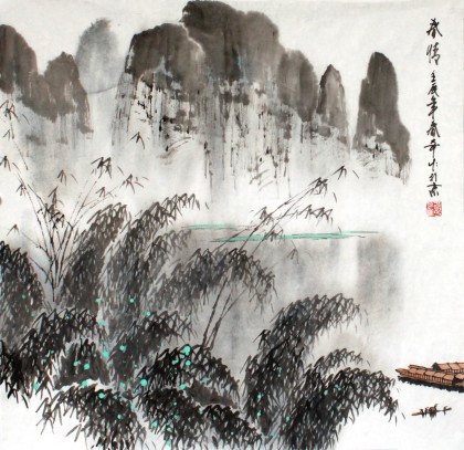 【已售】张春奇三尺斗方作品《春情》徐悲鸿纪念馆艺术中心理事