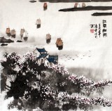 QA张春奇三尺斗方作品《江南春雨》