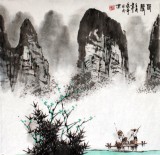 【已售】张春奇三尺斗方作品《春雨》徐悲鸿纪念馆艺术中心理事