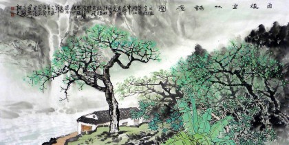 【已售】桂林美协黄云鸿四尺山水画《雨后空林诗意图》