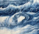 领导办公室精品六尺海画《洪波万里》