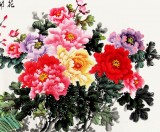 【已售】家居客厅精品六尺《花开富贵》