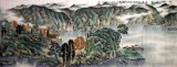【已售】六尺山水画《湖山清韵图》