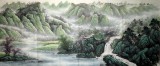 【已售】办公室山水画《水满清江花满山》