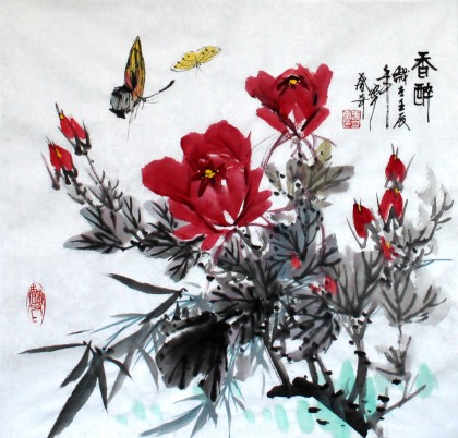 【已售】张春奇三尺斗方画《春醉》（询价）