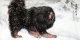 【已售】王贵邱四尺藏獒国画《高原霸主》