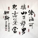 【已售】朱国林办公室四尺斗方励志名言《男儿志气当如斯》