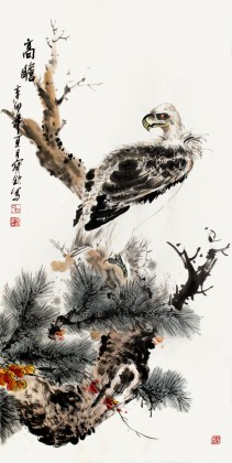 【已售】名家王宝钦精品三尺《高瞻》已裱轴（询价）