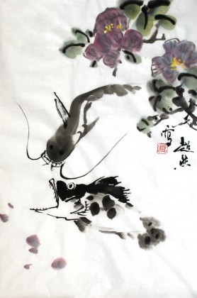 【已售】湖北美协庾超然小尺寸花鸟画