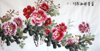 【已售】国家一级美术师王宝钦四尺《富贵祥和》(询价)