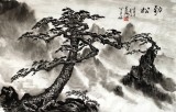 【已售】蒲家瑞四尺三开《劲松》