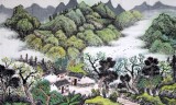 【已售】宁良成四尺山水画《雨后青山碧如玉》