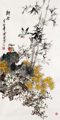 【已售】名家王宝钦精品三尺《新雨》（议价）