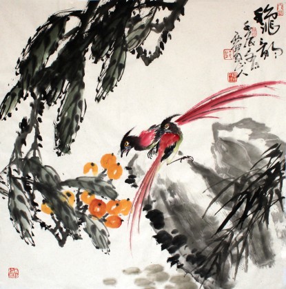 【已售】西蜀山人四尺斗方作品《秋韵》