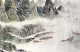 【已售】名家李遥宝小八尺山水画《江山云起时》