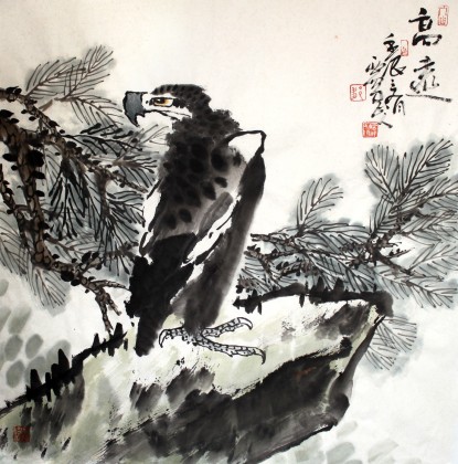 【已售】西蜀山人四尺斗方《高远》
