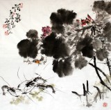 【已售】四川美协会员西蜀山人四尺斗方《荷气》