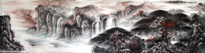 【已售】山水画名家杨占山小丈二山水