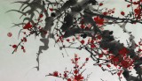【已售】何华贤三尺写意梅花《报春图》