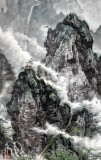 【已售】名家蒲家瑞三尺山水《濛濛细雨润春山》